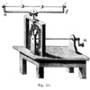 Scheme of experimental machine for centrifugal force.