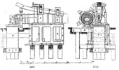 Scheme from mechanical hammer press.
