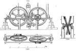 Scheme from amechanical combing wool machine.