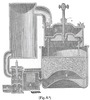 Esquema de máquina de vapor de Ericson  con generador.