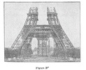 Photograph of the construction of the Eiffel Tower.