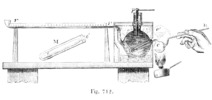 Experiment for measuring the latent heat of liquids.