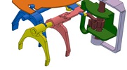 Detailed view number 3 showing a mechanism named control system for a gearbox in position P2