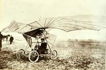 Aurel Vlaicu on board of his first model Vlaicu I