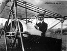 Photo of Aurel Vlaicu in his plane Vlaicu II