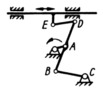 Lösungsvariante 1 zur Struktursynthese-Aufgabe durch Kombinieren der Gelenkarten der Grundbauform in Bild 3.39b (Lehrbeispiel 2.12)