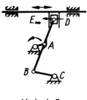 Lösungsvariante 5 zur Struktursynthese-Aufgabe durch Kombinieren der Gelenkarten der Grundbauform in Bild 3.39b (Lehrbeispiel 2.12)