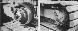 built in driving sprocket gear  withsprocket before and after surrounding the caterpillar