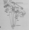 Engine hoist with double chain with parallel arranged drums