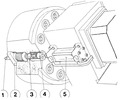 Assembly of the mechanism in the turret of the wheel