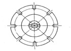 Knitting Machine for Textile Cord - Sectorial Wheel View