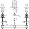 Schematische Darstellung eines Haspelantriebes für ein Reversierwalzwerk