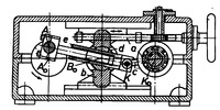 Schematische Darstellung eines Schaltwerksgetriebes fuer mechanisch stufenlose Drehzahlverstellung