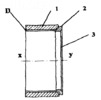 Frontal actuator, by sliding, for windows, doors and gates - longitudinal section of a gliding window