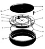 Cover with quick opening-closure for pressure tanks - Exploded view