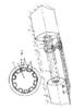 Mechanical drill - side view and cross section