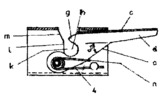 Locking device for folding tables and chairs - side view
