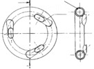 Laval Nozzles Rotor - Front View and Section