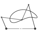 5R parallel manipulator. Non singular posture over a direct singularity curve