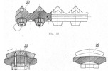 Combined lateral longitudinal section views of chain tracked