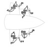 A combination of multi-blocks, each with a link, which is designed as a propeller wheel