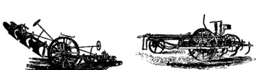 Fowler's steam plow and animal furrow steam cultivator harrow (bend)