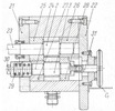 Hydraulic Speed Variator with Gears - Cross Section C-D