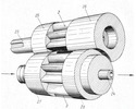 Hydraulic Speed Variator with Gears - Angular View of Pump Gears