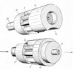 Hydraulic Speed Variator with Gears - The Pump Gears Separated Angular View