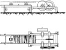 Elevation and Plan of Wooden Slat Conveyor.