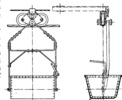 Bucket Carrier with Haulage Rope above the Rail Rope