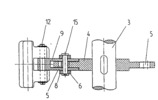 Load tap switch for switches with plots - Side view of same section