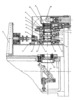 Positioning device - Longitudinal section through the device