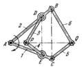 MULTIPLE-BAR INVERSOR MECHANISM ACCOMPLISHING TRANSLATION OF TWO STRAIGHT LINES PERPENDICULAR TO THE INVERSOR AXIS