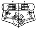 SLIDER-CRANK MECHANISM OF A TWO-CYLINDER OPPOSED-PISTON ENGINE