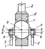 FOUR-MOTION JOINT WITH A BARREL-SHAPED HEAD