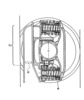 Bogie for railway use and equipped with the bogie wagon - Horizontal view of the bogie