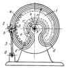 LEVER-GEAR MECHANISM WITH A COMPLEX GEAR AND A DWELL OF THE DRIVEN LINK