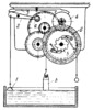 LEVER-GEAR MECHANISM FOR MAINTAINING THE LEVEL OF MOLTEN METAL IN A LINOTYPE