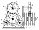 PIN-WHEEL-SPROCKET DWELL MECHANISM WITH THREE DRIVEN LINKS