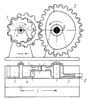 THREE-LINK TOOTHED GEARING WITH DOUBLE-RIM CIRCULAR AND NONCIRCULAR GEARS
