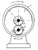 THREE-LINK TOOTHED GEARING WITH ALTERNATING ROTATION OF THE DRIVEN GEAR