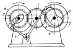 CAM-GEAR MECHANISM OF A COPYING DEVICE FOR TRACING CURVES