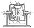 DIFFERENTIAL BEVEL GEARING MECHANISM WITH GEARS OF DIFFERENT SIZE