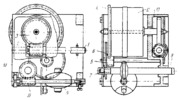 WORM GEARING MECHANISM OF THE DRIVE AND GOVERNOR OF A SPRING-DRIVEN MOTOR