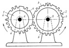 THREE-LINK TOOTHED GEARING WITH VARIABLE INTERMITTENT MOTION OF THE DRIVEN LINK
