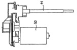 Section view of the electrical operator of the secondary embodiment