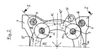 Section view of the mold closing device