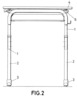 Front view of an adjustable school desk.