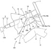 Schematic side view of closeness of a column cover with an airbag to protect the knees